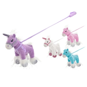6 x Plush Unicorns & Ponies On Lead