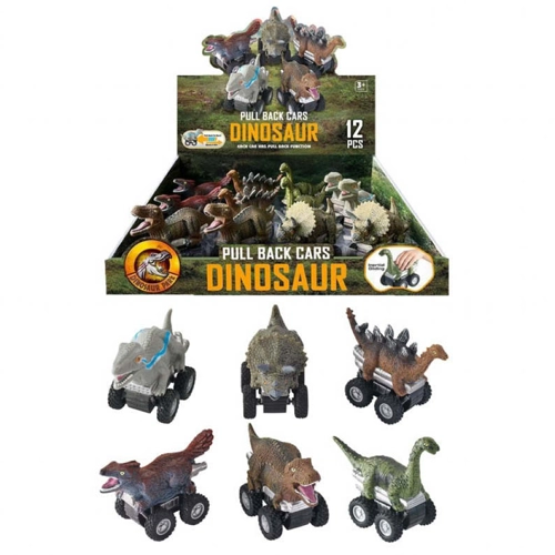 12 x Pullback Dinosaur Racers