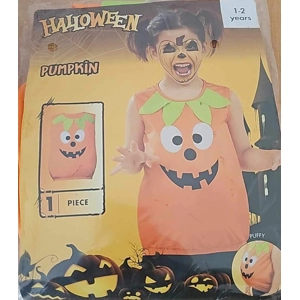 1 x Pumpkin Halloween Costume Age 1-2 Years