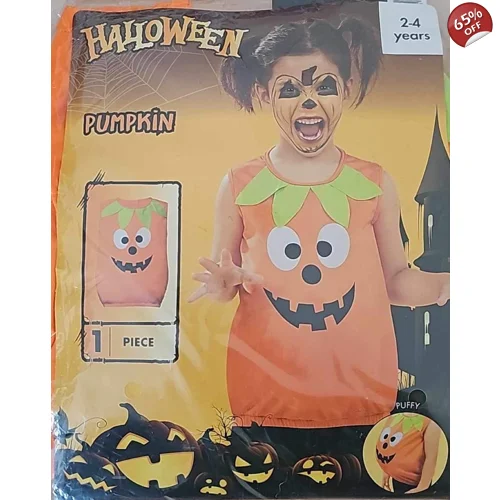 1 x Pumpkin Halloween Costume Age 2-4 Years