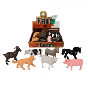 24 x Realistic Toy Farm Animals 15cm
