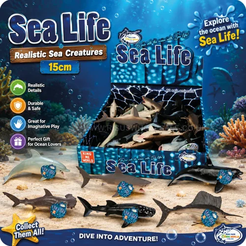 24 x Realistic Toy Sea Creatures 15cm