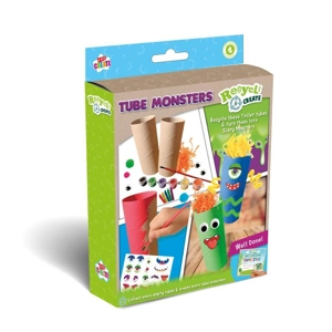 12 x Recycle & Create Tube Monsters Craft Sets