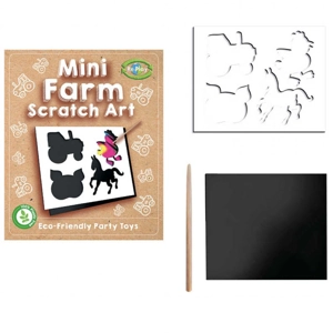 120 x Eco Farm Mini Scratch Art