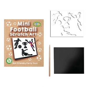 120 x Eco Football Mini Scratch Art