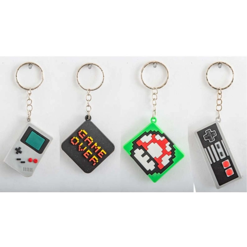 12 x Retro Gaming Keyrings