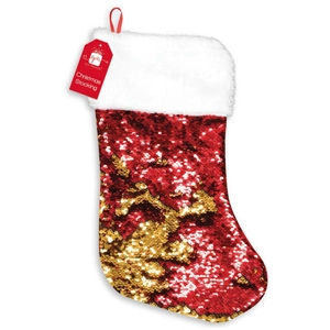 12 x Reversible Sequin Christmas Stockings