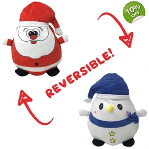 6 x Reversible Christmas Plush
