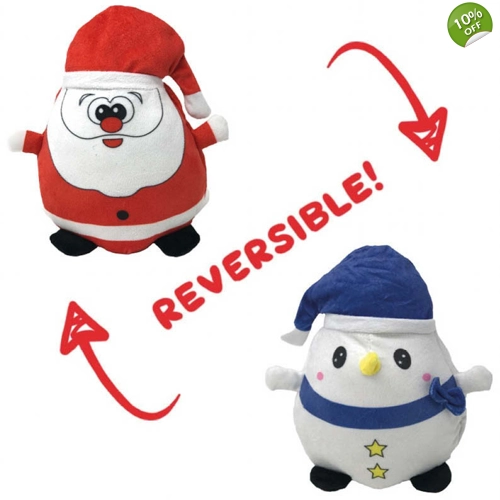 6 x Reversible Christmas Plush