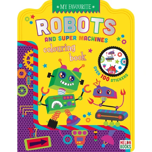 20 x Robots Colouring & Sticker Books