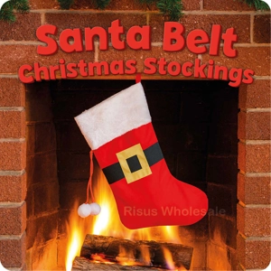 12 x Santa Belt Christmas Stockings