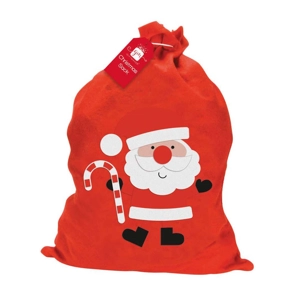 24 x Fabric Budget Christmas Santa Sacks