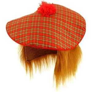 10 x Scottish Hats With Ginger Hair