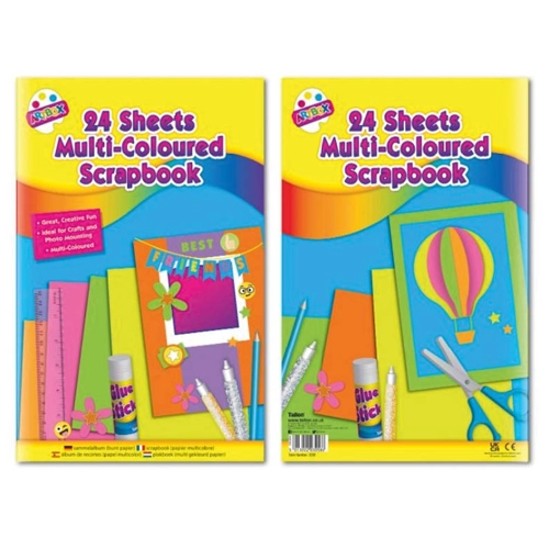 6 x Scrapbook Multi-Coloured Paper