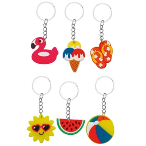12 x Seaside Summer Keyrings