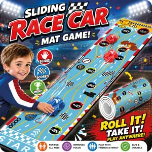 6 x Sliding Race Car Mat Games