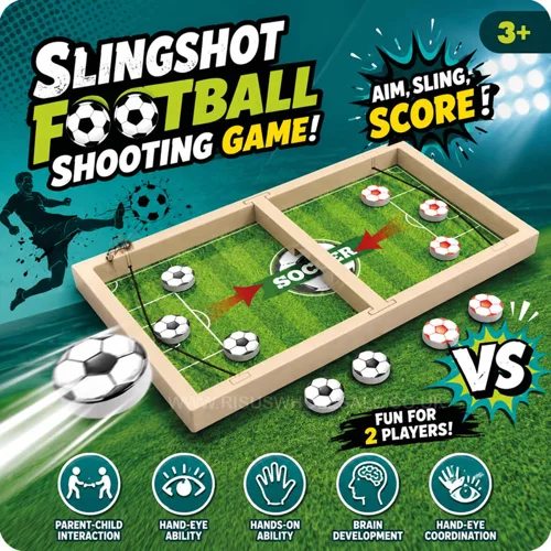6 x Slingshot Football Shooting Games
