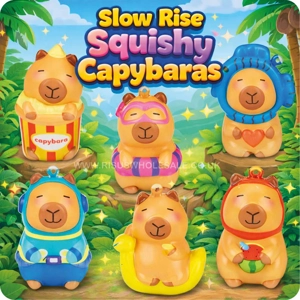 100 x Slow Rise Squishy Capybaras 5.5cm