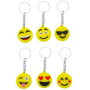 12 x Smiley Face Keyrings