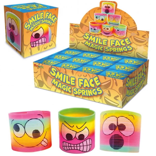 12 x Smile Face Magic Springs 6.5cm