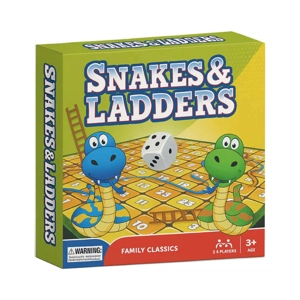 6 x Classic Snakes & Ladders Board Games