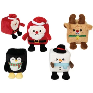 12 x Squishy Christmas Cube Plush 7cm