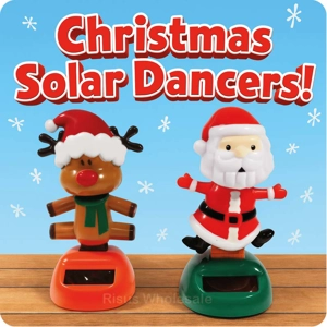 12 x Solar Christmas Wobblers