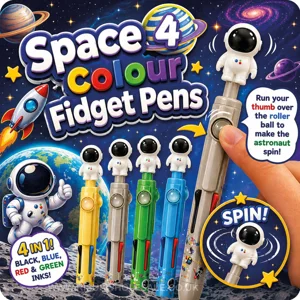24 x Space Roller Ball Fidget Multi Pens