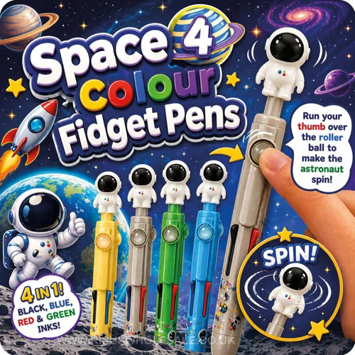 24 x Space Roller Ball Fidget Multi Pens