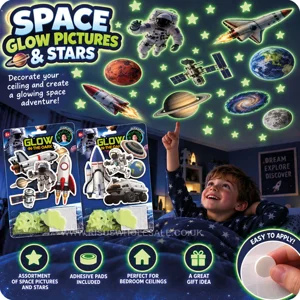 24 x Space Glow Pictures & Stars