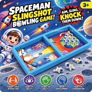 6 x Slingshot Spaceman Bowling Games