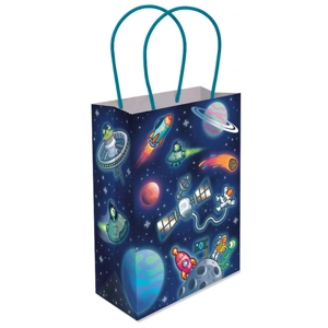 12 x Space Paper Party Bag W/Handles