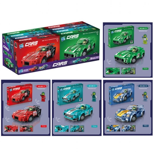 8 x Sports Racing Car Brick Kits