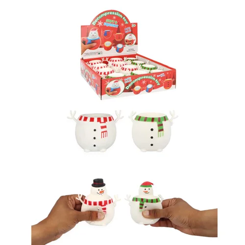 12 x Squishy Pop Up  Snowman