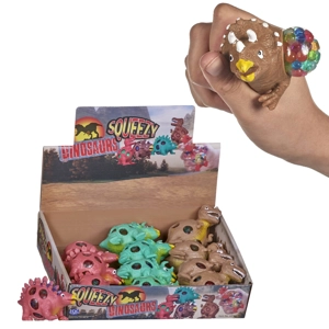 12 x Squishy Dinosaur Bead Balls