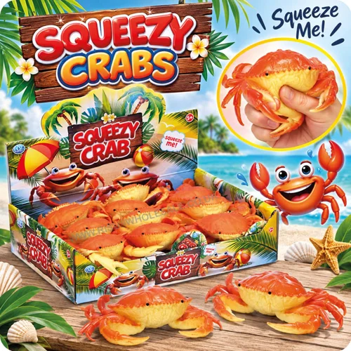 24 x Squeezy Crabs 15cm