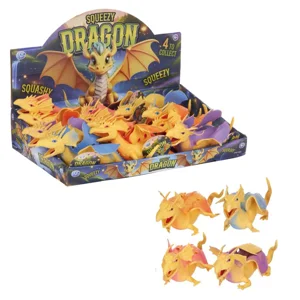 12 x Squeezy Dragons 18cm