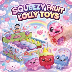 12 x Kawaii Foodiez Squeezy Lolly Toys