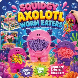 12 x Squidgy Axolotl Worm Eaters