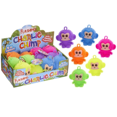 12 x Squishy Flashing Charlie Chimp