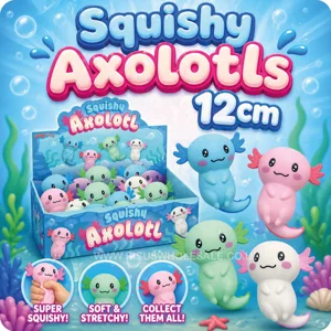 12 x Squishy Axolotls 12cm