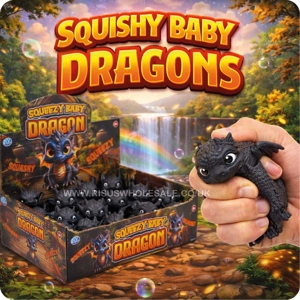12 x Squishy Baby Dragons 11cm