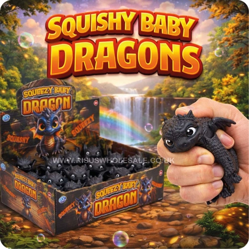 12 x Squishy Baby Dragons 11cm