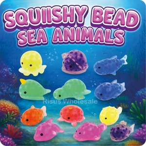 60 x Mini Squishy Bead Sea Animals