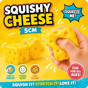 12 x Squishy Cheese 5cm