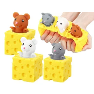 24 x Mice in Cheese Squishy Toys