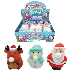12 x Squishy Christmas Bubble Blowers