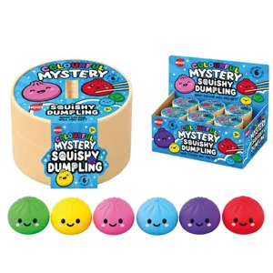 12 x  Squishy Colourful Mystery Dumplings 8.5cm