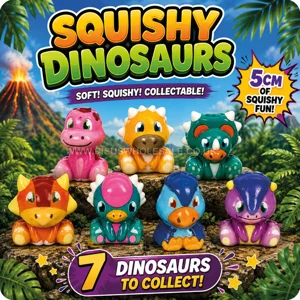 120 x Squishy Dinosaurs 5cm