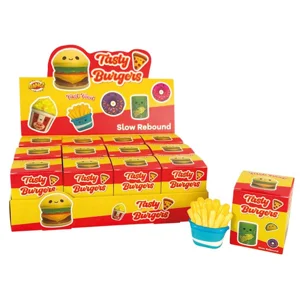 12 x Squishy Fast Food 5cm Boxed